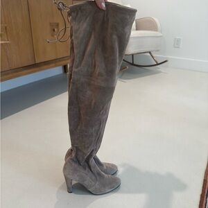 Stuart Weitzman Taupe Suede Boots
